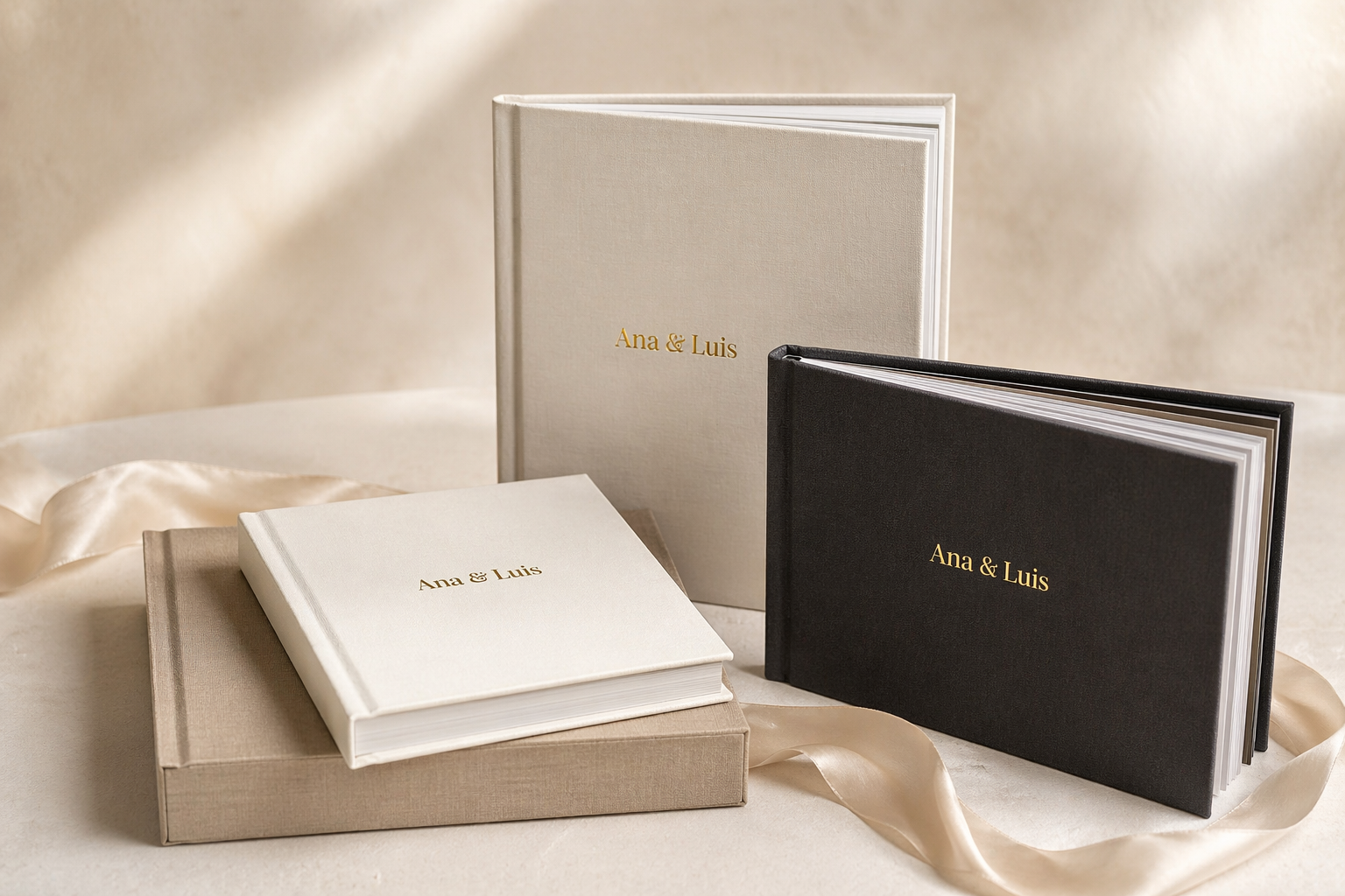 Mockup de álbum físico premium LibroFirmas