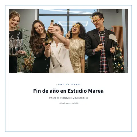Portada del libro de ejemplo «Fin de año en Estudio Marea»
