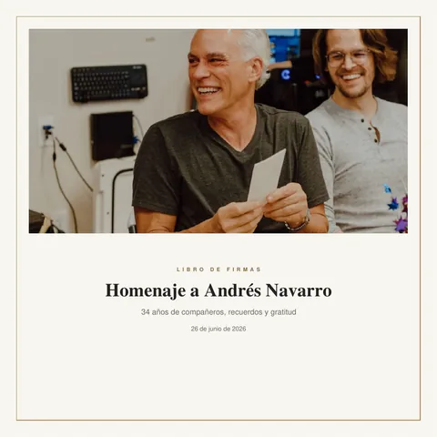 Portada del libro de ejemplo «Homenaje a Andrés Navarro»