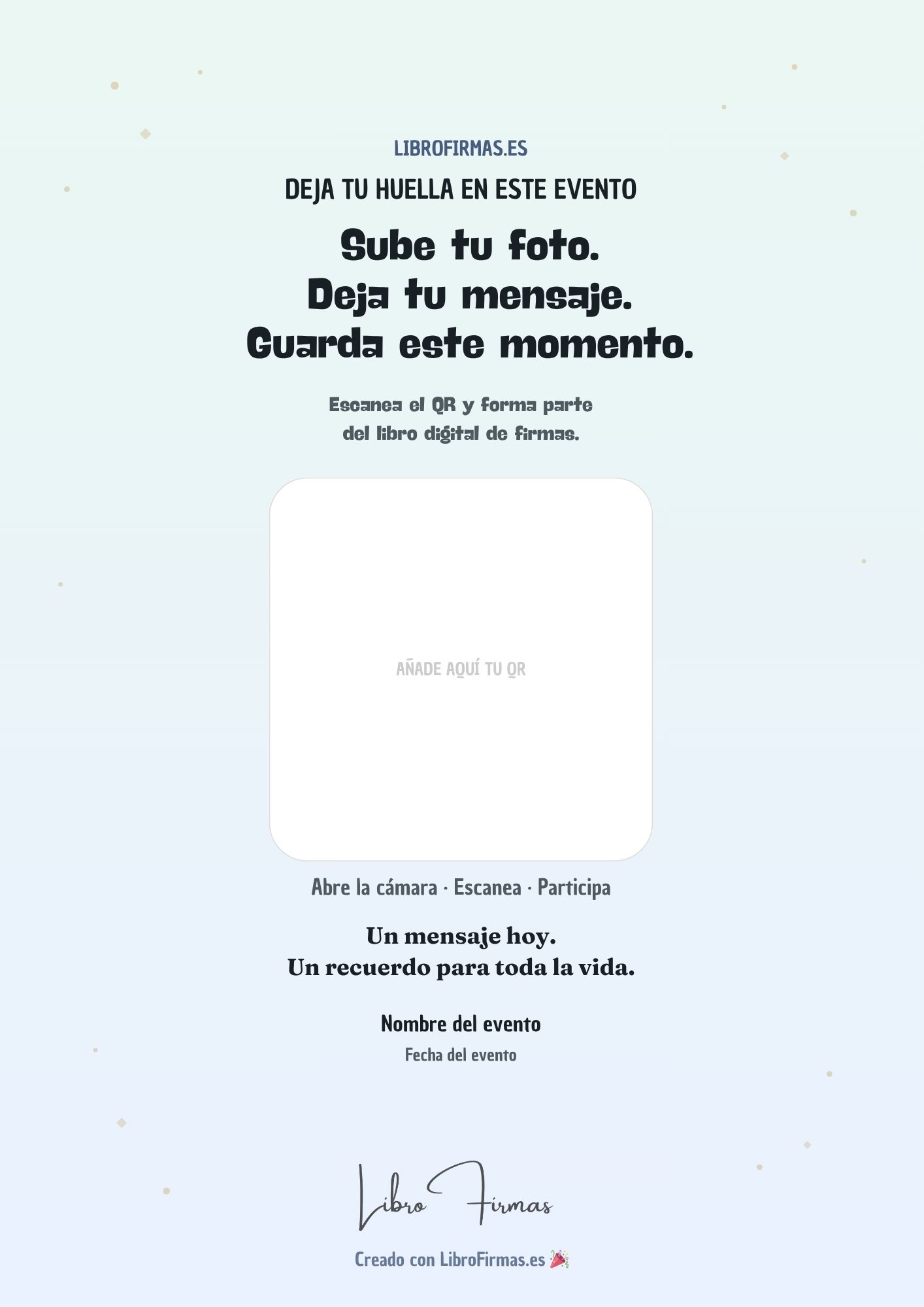 Cartel vertical minimal editable en Canva